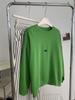 Sudadera con bordado de letras estilo coreano para mujer, cuello redondo, color blanco y verde, elegante, nueva para Primavera y Otoño 2024