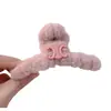 Grampo de Pelúcia Retrô Outono e Inverno feminino de alta qualidade novo moderno para a parte de trás da cabeça grampo tubarão online grampo de cabelo peludo acessórios de cabelo