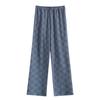 Pijama de Algodão Antibacteriano 7A Masculino Tamanho Grande Verão Primavera e Outono 2025 Novo Cor Lisa Calça Casual Para Todas as Estações Calça de Casa