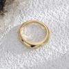 R0573 Moda estilo coreano simple liso estilo frío anillo de alta gama sin género micro-incrustado circonio blanco anillo para todo