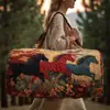 2026 Nova Série Animal Cavalo Transfronteiriça Bolsa de Viagem Acolchoada Portátil para Curta Distância Bolsa Multifuncional para Esportes Fitness