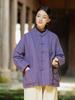 26 Nuevos Modelos de Invierno de Chaquetas Acolchadas para Mujer de Estilo Chino Retro con Cuello Alto Abotonadas de Ramio Teñido a Mano con Forro de Algodón de Inspiración Zen