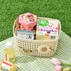 Cesta de Armazenamento para Sala de Estar de Rattan Sintético Cesta de Armazenamento DIY para Lanches e Brinquedos Ferramenta Mágica Organizadora para Roupas, Brinquedos e Lanches Domésticos