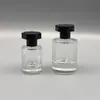 Botella de perfume hexagonal negra de 30 ml con rayas verticales, botella de spray cosmético exquisita, botella de vidrio para rellenar perfume