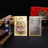 Tarjeta de Oro del Dios de la Riqueza de Cinco Direcciones con Estatua de Buda Dorada, Ocho Dioses Guardianes, Tarjeta de Oro, Pegatina para Teléfono Móvil, Caja de Regalo, Amuleto de Oración