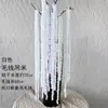 Materiais florais em tons de branco para salões de casamento, móveis para vitrines, adereços de flores de seda para decoração suave, arranjos de flores, marcadores de corredor, buquês artificiais atacado