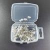 Aguja de diamante en caja 6*38 transparente, aguja de posicionamiento de chincheta, alfiler floral, aguja para estilizar ramos de boda