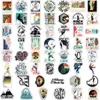54 pegatinas vintage de escalada en roca para montañismo al aire libre y deportes extremos, pegatinas decorativas impermeables DIY para botellas de agua, al por mayor