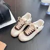 Zapatos de Entrenamiento Alemanes Retro con Cordones Zapatos Individuales Casuales Adelgazantes para Mujer Versión de Bloque de Color de Cuero Suave Zapatos Deportivos Nuevo Estilo 2026 Elevador Oculto de Talón