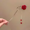 Horquillas Exquisitas Estilo Antiguo al por Mayor, Horquillas de Flor de Magnolia, Accesorios para el Cabello con Borlas, Horquillas de Forma de U de Alta Gama