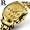Reloj Deportivo Multifuncional para Hombre de Marca de Moda Esfera con Tres Ojos Seis Manecillas Cronometraje Resistente al Agua Luminoso Reloj para Hombre