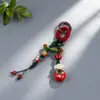Chaveiro de Bolsa de Cerâmica Tecida à Mão Jingdezhen, Pingente Criativo com Argola de Mola, Presentes Pequenos Culturais e Criativos Atacado
