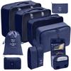 Set de Bolsas de Almacenamiento para Viaje, Set de 11 Piezas para Viajes de Negocios, Bolsas de Almacenamiento con Cordón para Ropa, Bolsas de Almacenamiento Plegables de Malla para Maquillaje y Artículos de Tocador