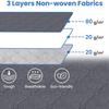 Bolsa de almacenamiento plegable transparente no tejida para ropa, almacenamiento de mantas, para armario de dormitorio, ropa, edredón con cubierta, gris