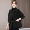 2026 Primavera Ropa para Madres Estilo Chino Moda Reductora de Edad Nuevo Estilo Chino Otoño/Invierno Casual Adelgazante Favorecedor Talla Grande Chaqueta Versátil