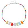 Europeu e Americano Cross-border Jóias Boêmio Cor Mista Bead Colorido Amor Urso Colar Pulseira Set Cartoon Mulheres