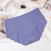 Pocas existencias Ropa interior de seda helada para mujer de cintura media, cómoda, transpirable, simple, color liso, sexy, sin costuras, realza los glúteos, ventas directas de fábrica