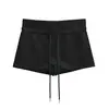 Shorts Deportivos Estilo Puro Deseo de Cintura Media con Cordón para Mujer Verano Elásticos Versátiles Adelgazantes Chica Caliente Yoga Ajustados al Cuerpo Pantalones de Chándal