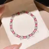 Pulsera Rectangular Sencilla para Mujer, Gama Alta, Moderna, Versátil, Exquisita, Diseño Nuevo, Elegante, Joyería de Mano de Nicho al por Mayor