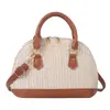 Bolsos para Mujer 2023 Primavera Nuevo Estilo Coreano Moda Tejido de Mano con Forma de Concha Bolso de Hombro Cruzado Casual Simple para Mujer