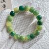 Pulsera de Cuentas de Barril de Raíz de Bodhi Esmeralda, Joyería de Semillas de Bodhi Estilo Chino, Suave y Flexible para Hombres y Mujeres, Pulsera de Cuentas Budistas