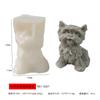 Decoración del Hogar para Cachorros Hecha a Mano Manualidades de Yeso Perro Mascota West Highland Vela de Aromaterapia Molde de Silicona para Goteo de Goma