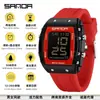 Reloj Sanda de Venta Caliente Multifuncional para Estudiantes Hombres y Mujeres Reloj Deportivo Tipo Barril de Moda Pantalla Grande Impermeable Reloj Digital