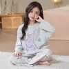 Pijama estilo princesa para meninas, modelos de primavera e outono, algodão puro, manga longa, novo estilo 2026, roupa de casa para meninas mais velhas