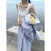 Chaleco para Mujer de Tirantes Finos Ropa Interior de Punto Lana Sin Mangas Primavera Verano Nuevo Sexy Color Sólido Top Exterior para Mujer