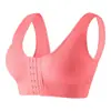 Roupa Íntima Push-Up Europeia e Americana com Botão Frontal Colete Esportivo Fino Yoga à Prova de Choque Sutiã Sem Fio Plus Size Transfronteiriço Feminino