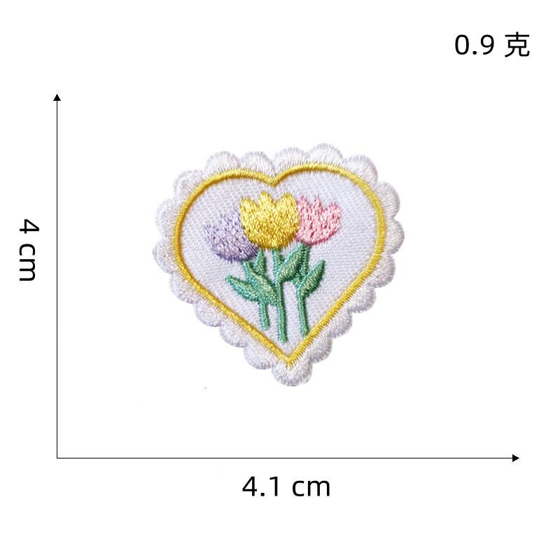 自粘胶爱心布贴4#