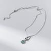 Colar Nalan Prata S925 Novo Estilo Chinoiserie Luxo Acessível Design Fashion Diamante Jade Cabaça Y01883