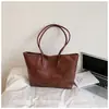Bolsa Tote Transfronteiriça de Moda Grande Capacidade para Mulheres Novo Modelo 2026 Bolsa de Ombro Simples Casual para Trabalho e Deslocamento Bolsa Versátil para Mulheres