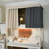 Cortinas Opacas Pretas para Cama de Dormitório Estudantil para Beliches Superiores e Inferiores, Cortinas Espessas de Privacidade para Meninos e Meninas, Tecido Blackout Simples, Amazon