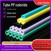 Tubo PP Personalizado pelo Fabricante Plástico Colorido Tubo Pequeno Tubo Redondo Tubo Oco Atacado Brinquedo Tubo de Plástico Canudo PP Tubo Rígido