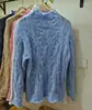 2026 Comercio Exterior Transfronterizo Primavera, Verano, Otoño Estilo Coreano Cuello Alto Moda Casual Suéter de Punto Top para Mujer