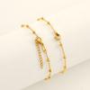 Elegante, Simples e Sofisticado Pulseira de Aço Titânio Zircônia Estilo Ins Pulseira de Luxo Acessível Pulseira de Aço Inoxidável Ouro 18K Zircônia para Mulheres