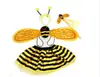 Fantasia de Performance Infantil Fantasia de Abelha Adereços Vestido de Dança de Princesa Amarelo Abelha Fofa Conjunto de Quatro Peças