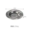Fábrica Pode Personalizar Criativo Retrô Aço Inoxidável Prato Redondo Prato de Louça Prato com Padrão de Renda Prato para Massa Prato Fundo para Acampamento Prato de Salada