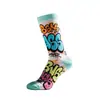 Meias de Algodão Personalizadas com Desenhos, Absorventes de Suor e Respiráveis, Estilo Europeu e Americano, Tendência Estilo Ins Happysocks Zhuji