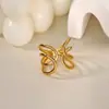 Anillo Popular de Diseño de Línea Geométrica Acero Inoxidable Chapado en Oro de 18 Quilates Simple Abierto Ajustable Anillo de Estilo Metálico para Mujeres
