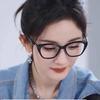 Gafas Ojo de Gato Estilo Yang Mi* Bl54 Montura Negra Lentes Lisos Tr Adelgazantes Se Pueden Combinar con Gafas Graduadas Anti Luz Azul