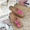 Sandálias de Rattan Tecido de Grama Baotou de Verão Chinelos Domésticos Femininos Sapatos Domésticos de Rattan com Solado Grosso para Interior