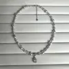 Collar de Cubo de Azúcar Perla Rosa Manta Accesorios Otoño e Invierno para Mujer Lujo Ligero de Alta Gama Nicho Collar de Suéter Modelo Nuevo 2026