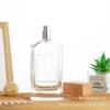 Frasco de Perfume Retangular com Borrifador Baioneta de Névoa Fina, Conjunto de Frascos Vazios de Vidro Transparente, Frasco Amostra de Perfume