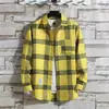 Camisa de Cuadros para Hombre de Manga Larga Estilo Coreano Suelta Moderna Guapo Talla Grande Chaqueta de Estudiante Primavera y Verano Nueva Camisa de Hombre