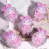 Gato lindo kulomi arcilla blanda bola de diamante cuentas de agujero recto al por mayor DIY llavero de teléfono móvil cadena de collar cadena de bolsa accesorios