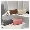 Bolso Pequeño Sencillo de Color Sólido a la Moda para Viajes Diarios para Mujer 2023 Otoño e Invierno Nuevo Versátil de Hombro Cruzado Pequeño Cuadrado para Mujer