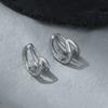 Aretes para Hombre Plateados Modernos Personalizados Guapos para Hombre Nicho Único Arete de Tuerca para Hombre Arete Aretes para Niños