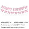 Llegada Nueva Transfronteriza Tema Lazo Fiesta de Cumpleaños Bandera de Tirar Colgante Espiral Bandera de Tirar Adornos de Panal Suministros para Bolsas de Regalo